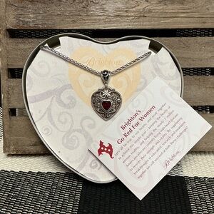 Brighton brand new Love Your Heart women’s rights red crystal pendant necklace